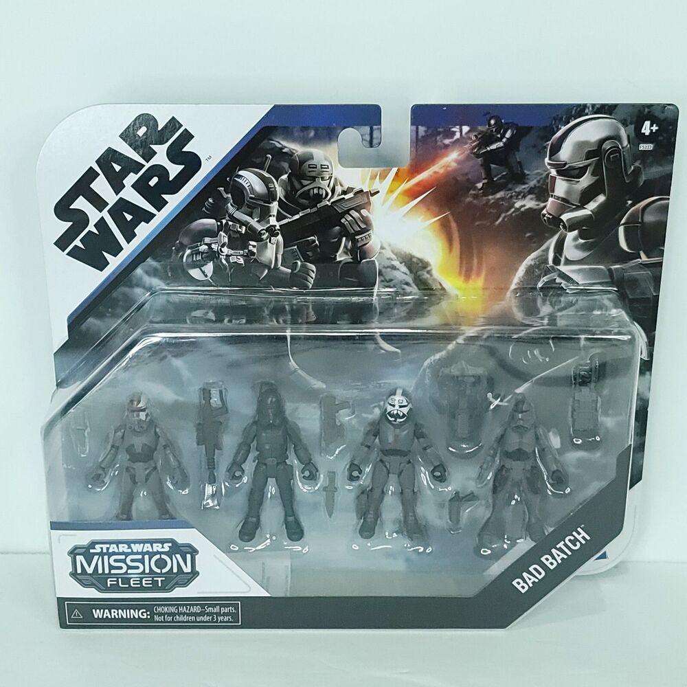 Star Wars Bad Batch Mission Fleet 4 Pack Wrecker Hunter Echo Crosshair Hasbro